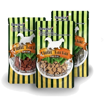 潔牙零食 【6入組】Bone Plus-貓專用魚型薄荷潔牙骨＜原味/牛奶味/蝦紅味＞ 70g
