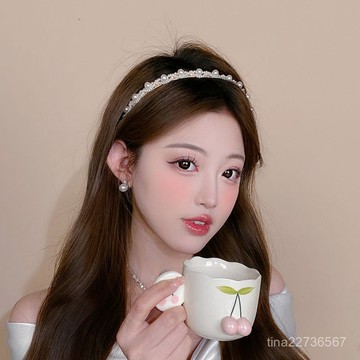【好物精選✅附發票】 高級感珍珠髮箍女 高顱頂神器 頭飾 碎髮頭箍 百搭髮箍 高顱頂髮箍 髮卡髮飾 多款可選 3AT