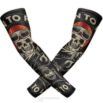 摩托車夏季袖套防曬護臂運動冰%套袖紋身騎行哈雷機車電動車手臂