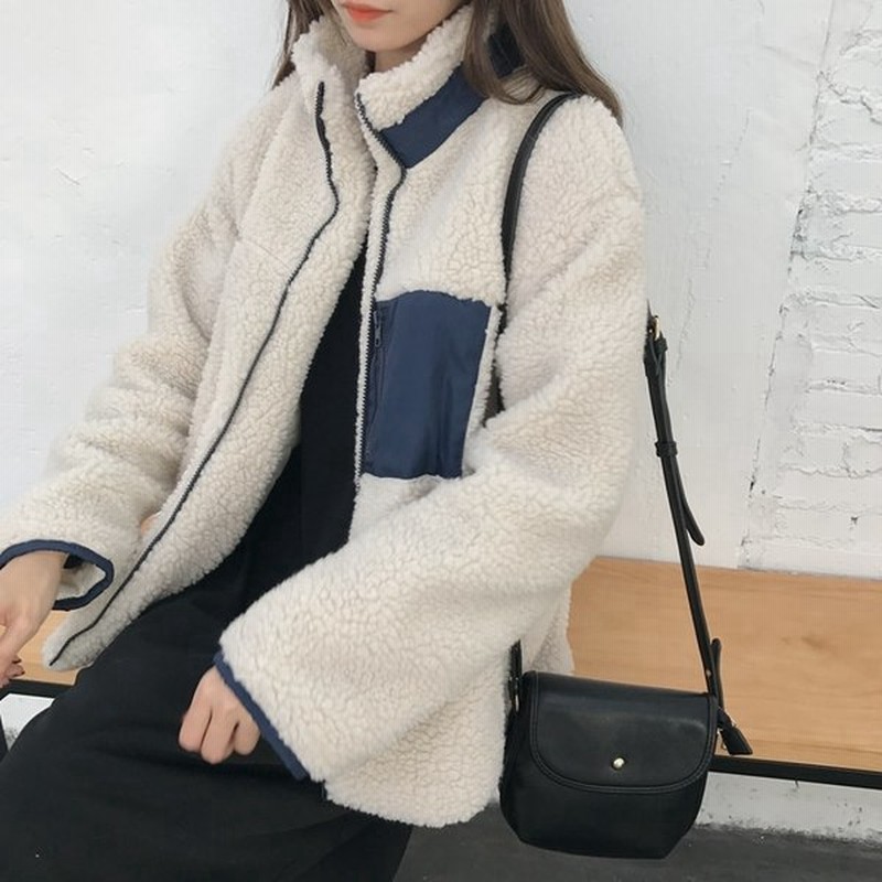 ボアブルゾン レディース ジャケット スタンドカラー ジップアップ ゆったり もこもこ おしゃれ フリースジャケット 通販 Lineポイント最大0 5 Get Lineショッピング