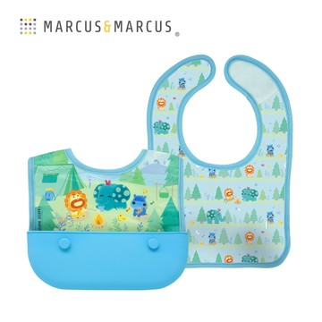 【MARCUS&MARCUS】3合1旅行收納圍兜組(藍色森林)