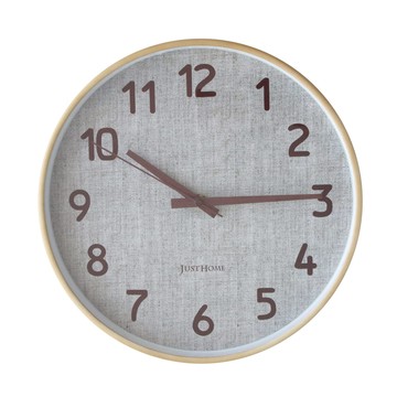 JUST HOME 簡約織紋掛鐘 9015-45 30cm  灰色