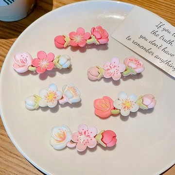 🍭臺灣出貨🍭新款櫻花髮卡髮夾甜美碎髮髮卡側邊ins小衆髮卡可愛髮夾兒童髮夾 兒童髮飾 髮夾 頭飾 bb夾 可愛髮夾