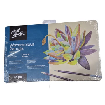 Mont Marte 蒙瑪特 水彩色鉛筆鐵盒套組 36色 高級顏料  1盒