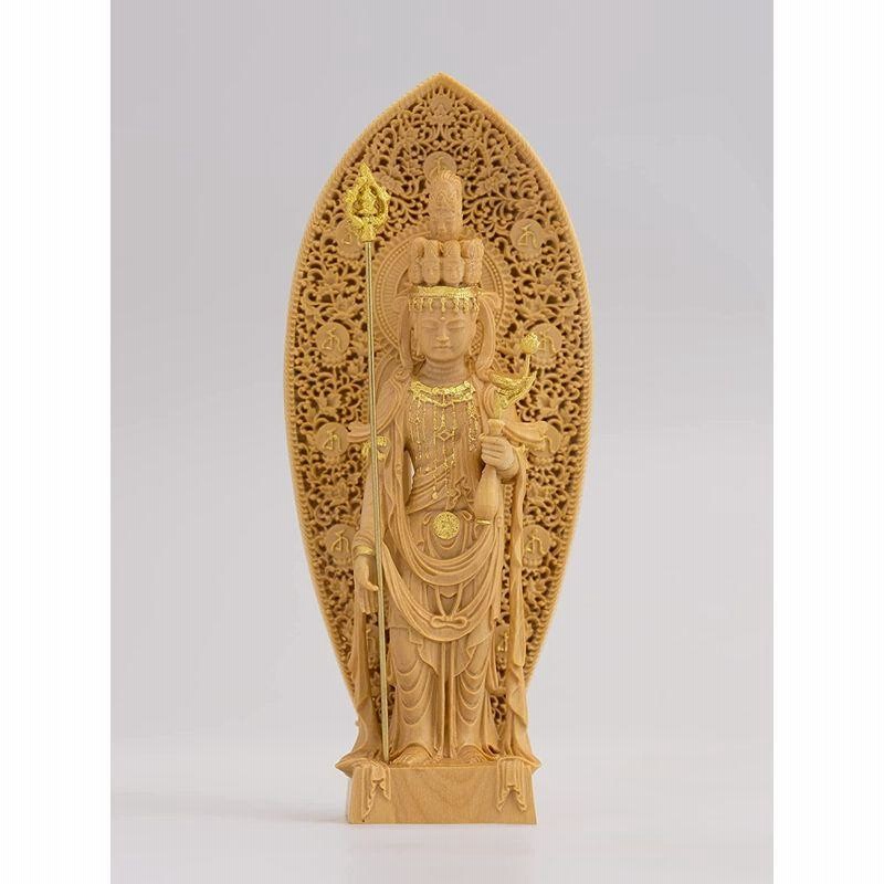 クリアランス特販 極小仏 雷神 （木製：ツゲ）＿木彫り 仏像 イSム
