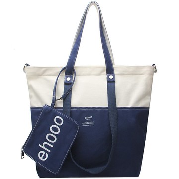 現貨+預購 手提包帆布單肩包-拼色大容量休閒托特包女包包6色73xb5【獨家進口】【米蘭精品】