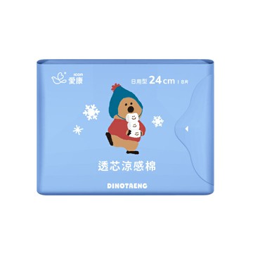 愛康透芯涼感棉日用型Dinotaeng特別款24cm8片