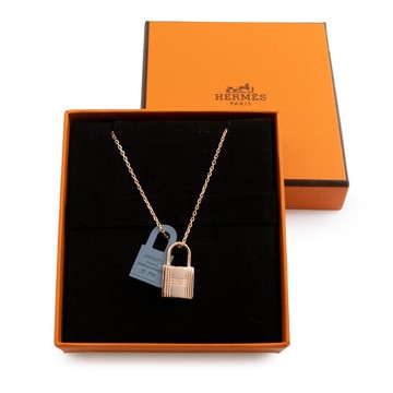 【HERMES 愛馬仕】經典OKelly系列鎖頭造型吊墜項鍊