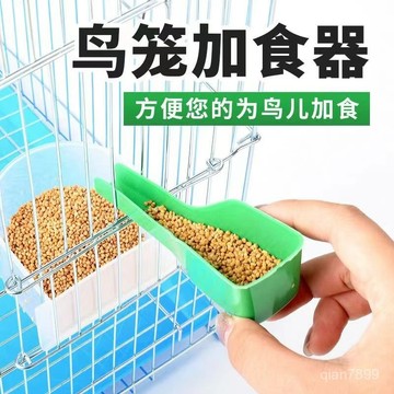 💥臺灣有貨💥免運💥鳥用鸚鵡加料器加食器鳥用加食器加食勺塑料鳥食勺鳥用品用具 U3EI