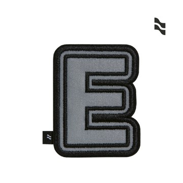 LOJEL刺繡貼紙黑白-E