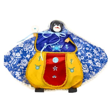 A-ONE 匯旺 白嘴黑熊 動物披風布袋戲偶  1個