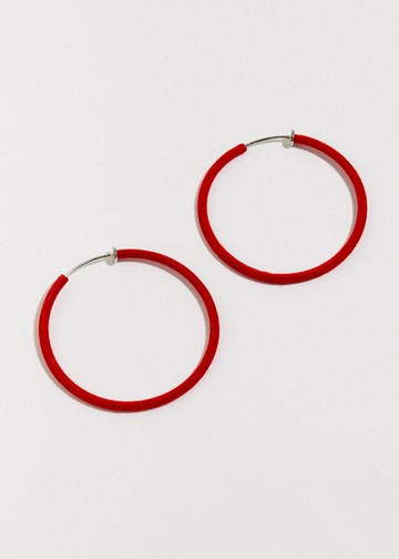 質感絨面・夾式耳環