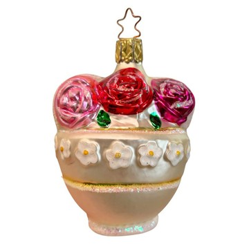 INGE-GLAS 復古 德國製 花籃 玻璃飾品 聖誕飾品 Vintage