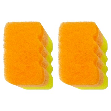 KIKULON 廚房用清潔泡泡海綿菜瓜布 無研 橘色  1個  2個