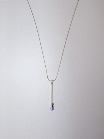 Blue Pearl Drop Necklace