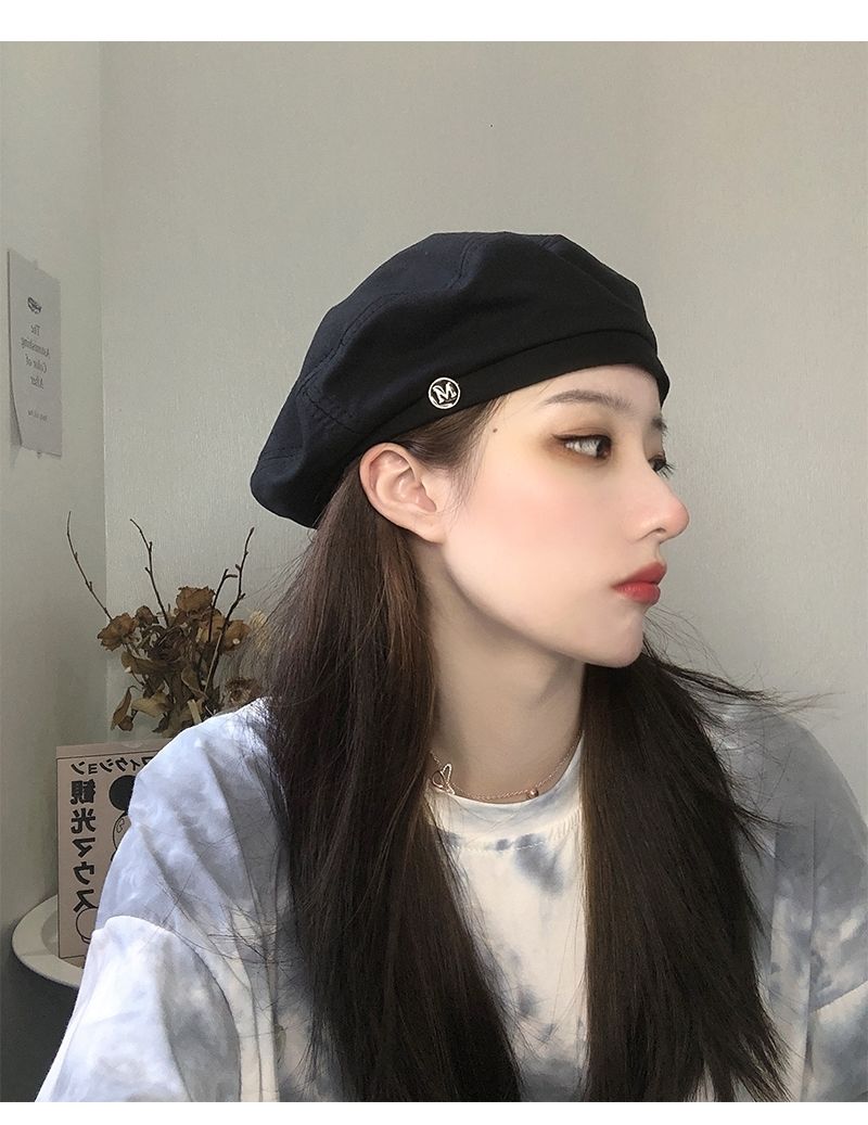 2022年の新しいベレー帽の女性の夏の黒い八角形の帽子韓国風の英国のレトロな画家の帽子 通販 LINEポイント最大1.0%GET LINEショッピング 女性 帽子 レトロ サマー 涼しい