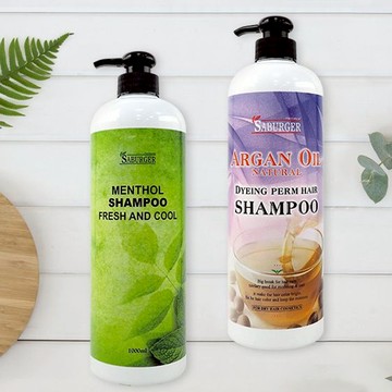 莎柏格 SABURGER 酷涼 薄荷 染燙受損 洗髮精 1000ml 款式可選 洗髮 洗髮露【小髮廊】DS009856