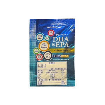 Suntory 魚油 DHA＆EPA+芝麻明E(30包/120顆/組)