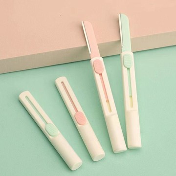 防刮傷修眉刀微距刀片自然修顏安全型伸縮眉刀便攜修眉刀男女新手