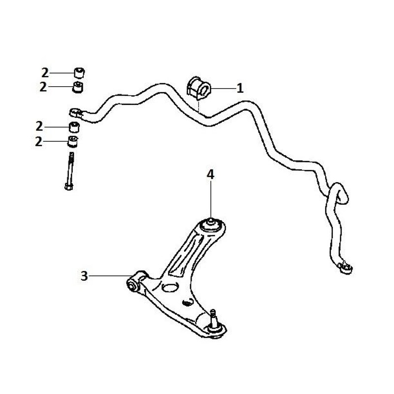 SIBERIAN BUSHING スタビリンク用ウレタンブッシュ コルト Z23A Fr