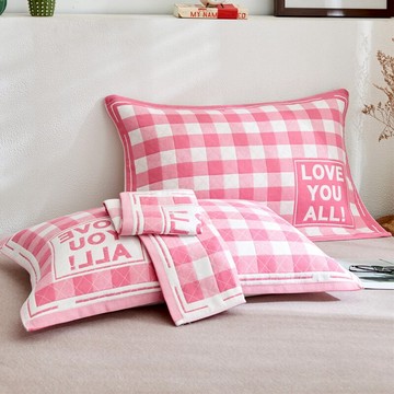 三層紗布純棉枕巾全棉紗布卡通可愛高檔枕頭巾防滑蓋巾單人一對裝