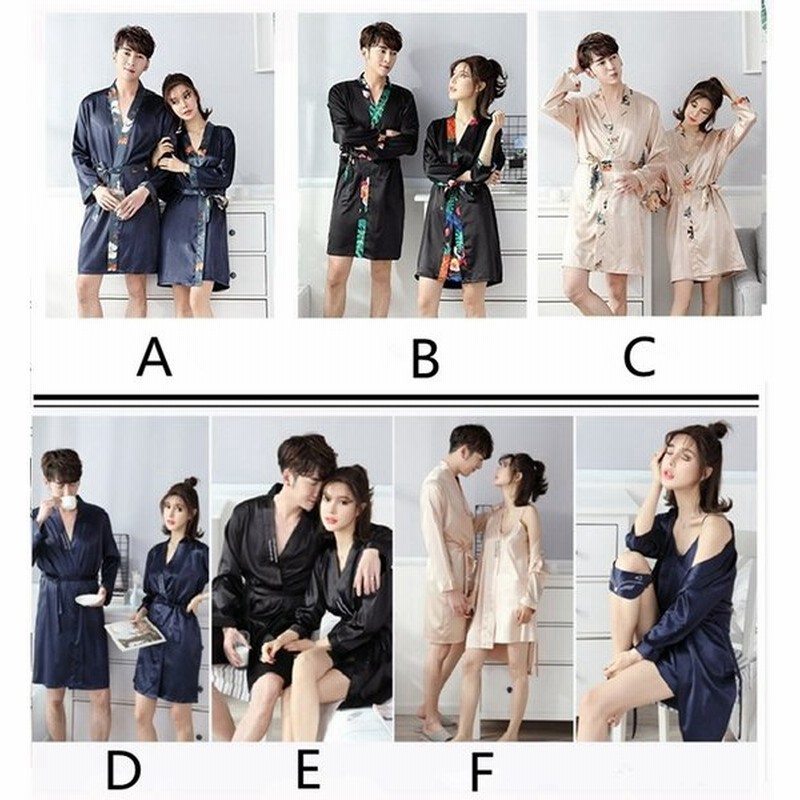 18夏新作 シルクパジャマ メンズ レディース ネグリジェ ワンピース プリント 花柄 カップル ペアルック ルームウェア ガウン 寝巻き 部屋着 送料無料 通販 Lineポイント最大0 5 Get Lineショッピング