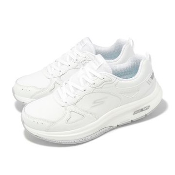 Skechers 休閒鞋 Go Walk Workout Walker-Audrie 寬楦 女鞋 白 固特異橡膠 碳板 124926WWSL
