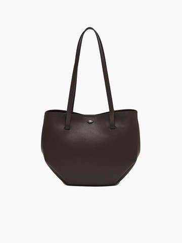 Cowhide Leather Versatile Shopper Bag [BLACK] (OSFH011B)
