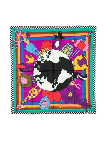 Kenzo - graphic animal-print scarf - unisex - Silk - One Size - Multicolour