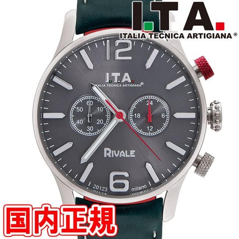 新品 ITA Rivale リヴァーレ 腕時計 革ベルト クロノグラフ