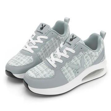 【PLAYBOY】 英倫時尚抗震增高氣墊鞋-PY0057灰