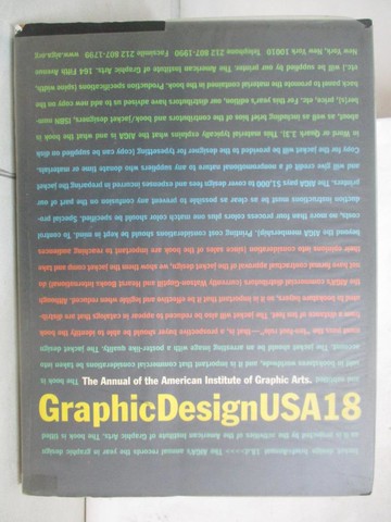 【書寶二手書T8／設計_DZW】Graphic Design U. S. A 18_American Institute of Graphic Arts