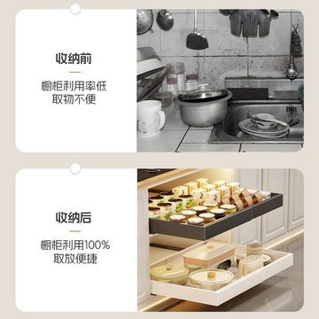 廚房櫥柜拉籃下水槽抽屜式可伸縮瀝水架免打孔抽拉碗碟收納置物架ws7251