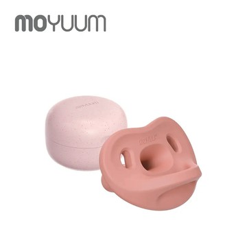 [福利商品]23-9_moyuum-全矽膠微笑奶嘴收納盒組-6個月以上-莓果紅-1組