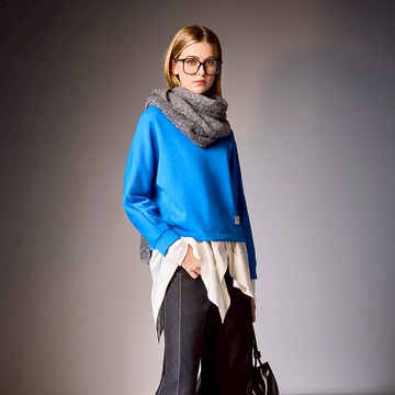 V領亮色休閒上衣