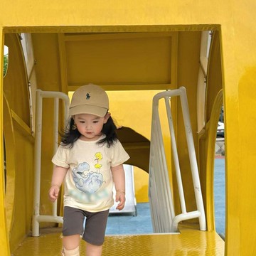 🎀biubiu童裝🎀夏季新款韓版女童可愛卡通短袖T恤騎行短褲萌娃穿搭兩件套裝