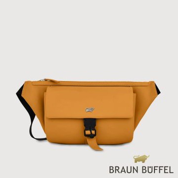 【BRAUN BUFFEL 德國小金牛】台灣總代理 瓦拉頓-A 腰胸包-古金黃/BF568-07-IG
