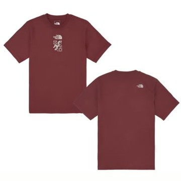 The North Face 北臉 短袖上衣 男 女 中性 馬年 CNY U YOTH RLX S/S TEE GRAPHIC 酒紅 NF0A8DQW0VO