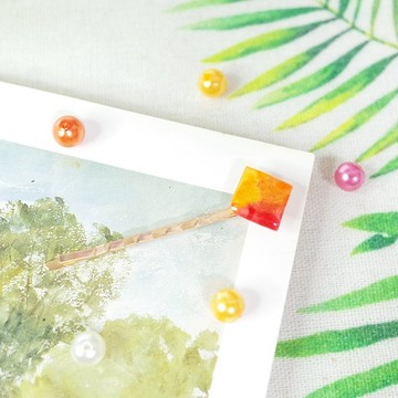 風景印象 秋 一字夾 髮夾