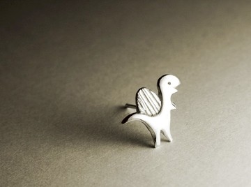 恐龍造型純銀耳環(單支/一對)