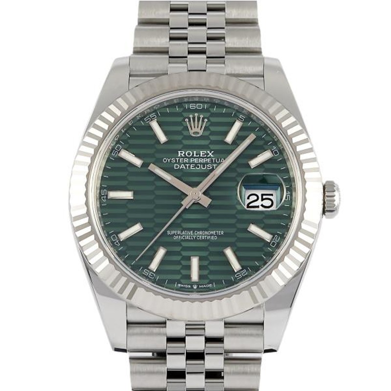 ロレックス ROLEX デイトジャスト 41 126334 ミントグリーン文字盤 ...