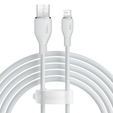 [福利商品]3-8_baseus-倍思-q彈系列-快充傳輸線-usb-phone-2-4a-2m-星光白-1條