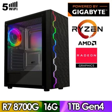 技嘉B650平台【FE2GI6034A】(R7-8700G/16G/1TB)