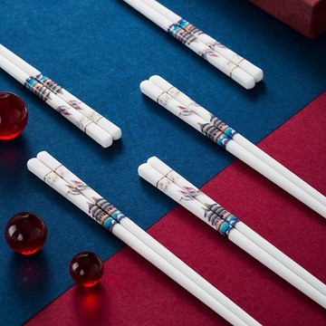 景德鎮家用陶瓷筷子高檔健康環保發霉耐高溫骨瓷防滑易清洗防霉 h802