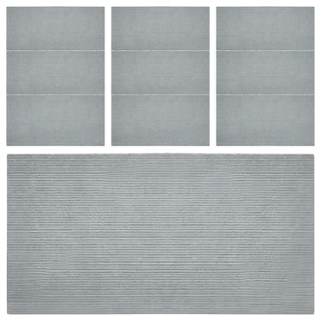 吸附式防滑拚接地墊 聚酯纖維/TPR  40 x 60 x 0.4cm  淺灰色  10片