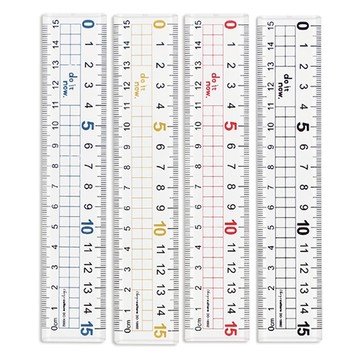 方格尺(15cm) do it now DO-10002 (顏色隨機)