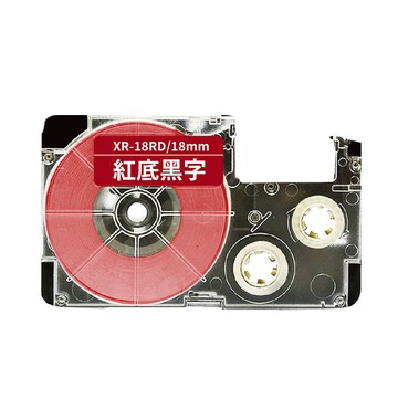 NEXTPAGE CASIO 標籤機專用相容標籤帶 XR-18RD /紅底黑字/18mm
