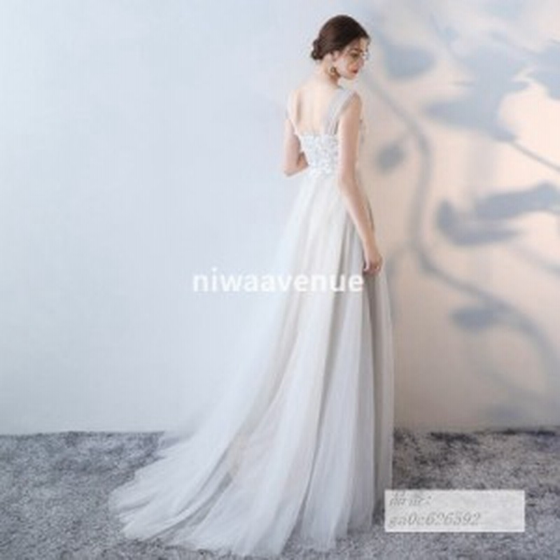 ウエディングドレス 結婚式 花嫁 二次会 ウェディングドレス ドレス 白 Aライン フォーマルドレス ワンピース ロングドレス ブライズメイ 通販 Lineポイント最大get Lineショッピング