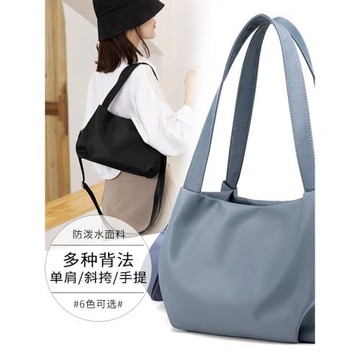 時尚新款單肩小包輕便牛津布斜挎包大容量簡約尼龍女包防水手拎包
