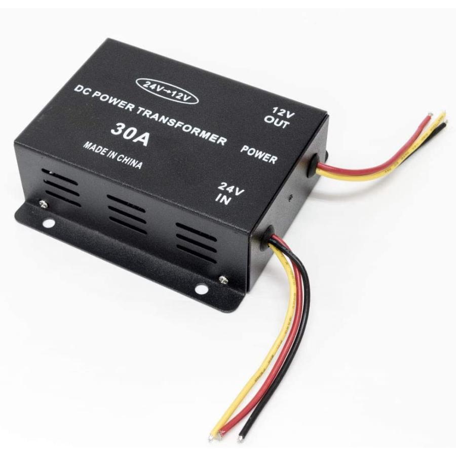 デコデコ　電圧変換器簡単取り付けキット　24V→12V デコデコ 24V→12V 最大30A 電圧変換器 DCDCコンバーター 3極
